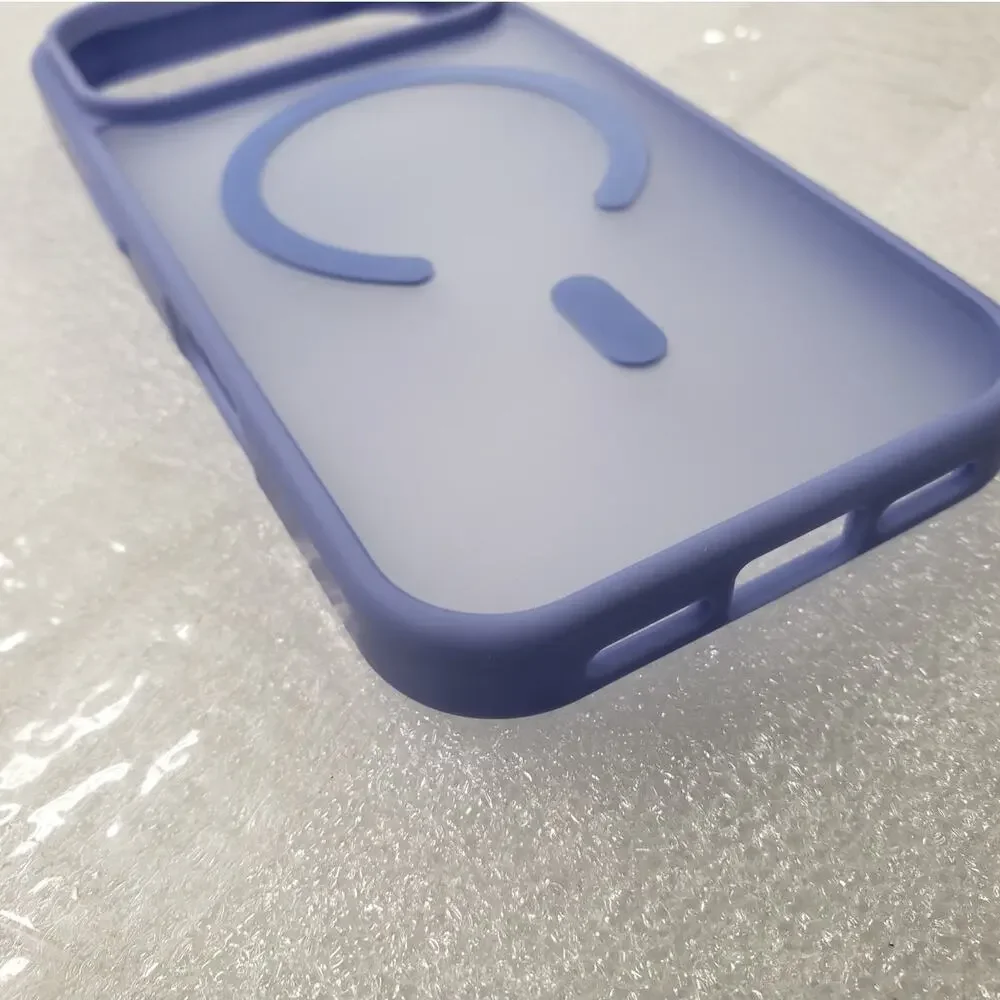 SUPFINE Translucent Matte Magnetic Case for Apple iPhone 17 Pro. Light Blue